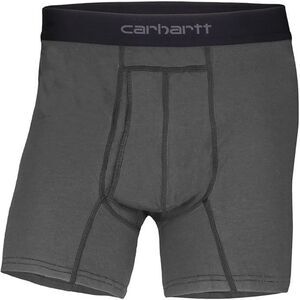 Carhartt Men's Cotton Polyester 2 Pack Boxer Brief M Gray